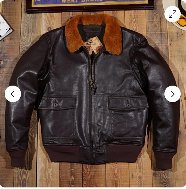 G-1 AVIATOR A-2 BOMBER BROWN US NAVY FLIGHT REAL LEATHER JACKET