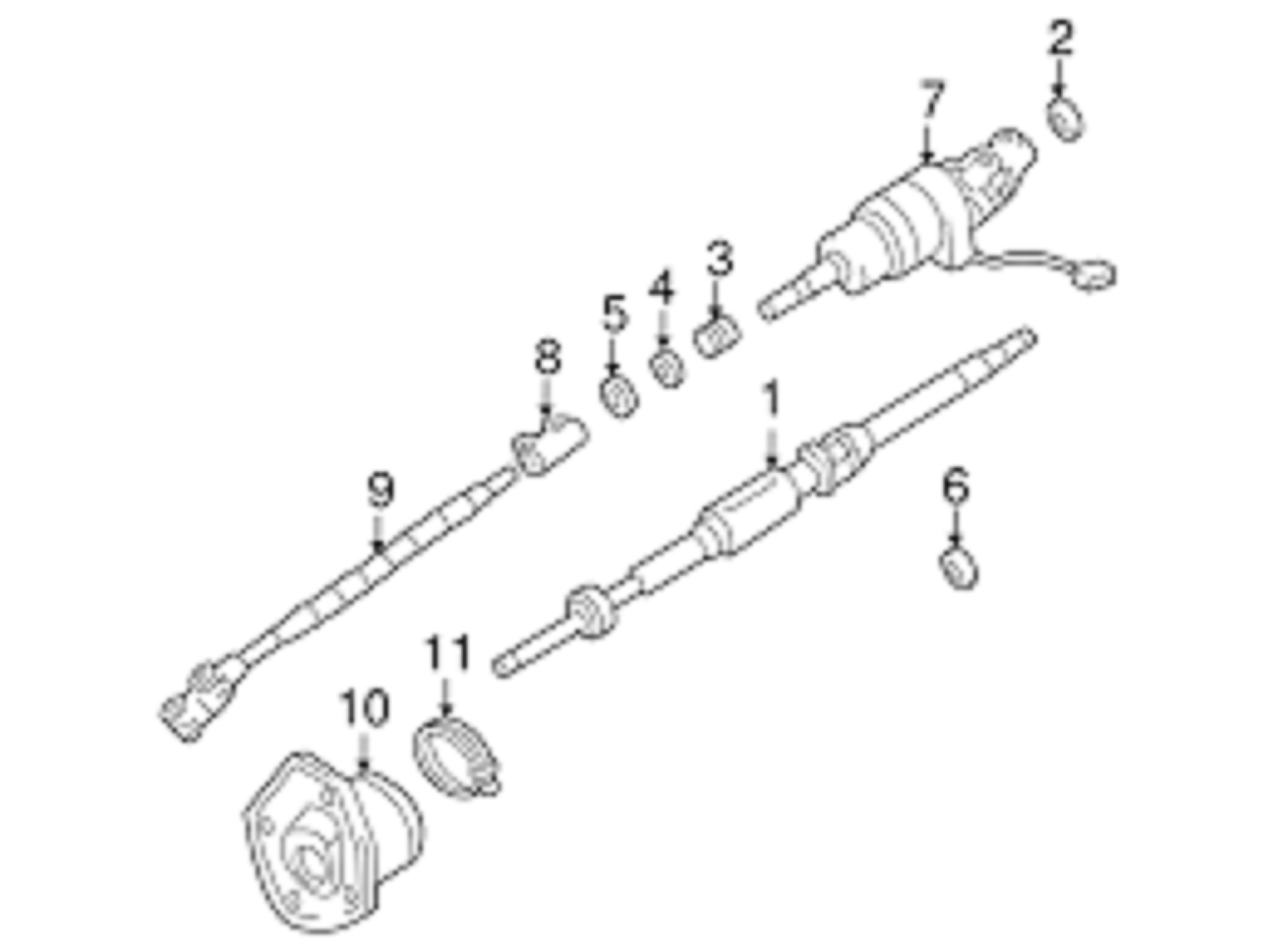 Toyota Genuine OEM Land Cruiser Steering Intermediate Shaft Assy 45220