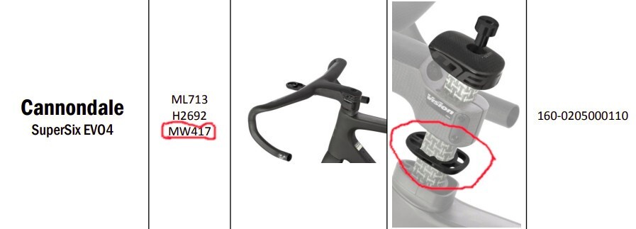 FSA VISION ACR CONE SPACER METRON 5D CANNONDALE SUPERSIX EVO