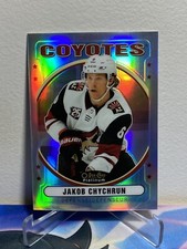 2021-22 O-Pee-Chee OPC PLATINUM JAKOB CHYCHRUN #R-65 RETRO RAINBOW SP
