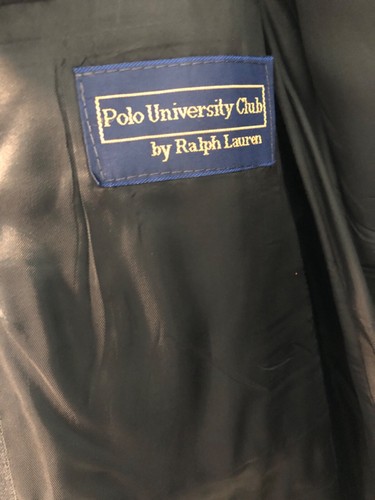Polo University Club Ralph Lauren Men's Grey 39 Super 120s Wool Cashmere Blazer - Picture 4 of 8