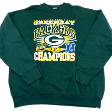 Vintage Green Bay Packers Sweatshirt Men XL Green Crewneck Sweater USA 90s Y2K Y