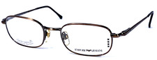 EMPORIO ARMANI 079 1069 NOS Italy Dark Brown Polish Eyeglasses Frame 50-19-135