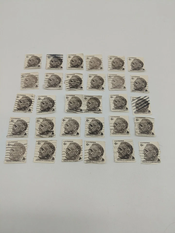 Franklin D Roosevelt FDR Used Post marked Stamps  1968 - Image 2 of 4