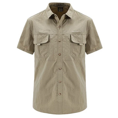 Mens Quick Dry Long Sleeve Shirts Breathable Hiking Work Military Army Shirt Top - Picture 36 of 38