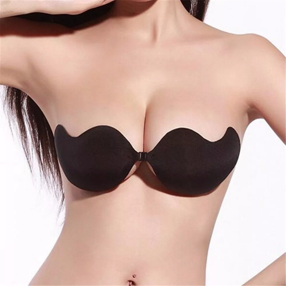 Strapless Backless Silicone Self-Adhesive invisible Bra for Wedding Party  Swim