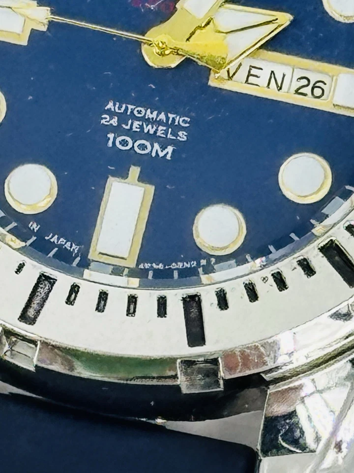 Reloj deportivo Seiko 5 automático enchapado en iones azules para hombre 4R36 - 03N2 R2 PROBADO Foto 4 de 4