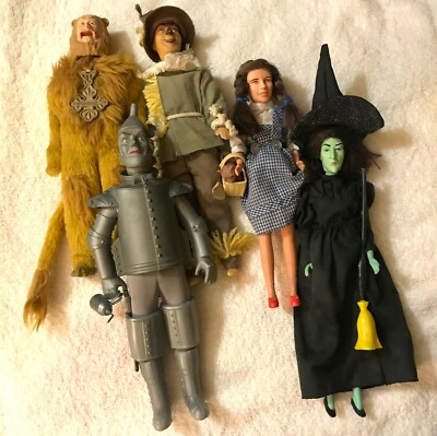 Wizard of Oz Vintage Doll Set Dorothy Toto Wicked Witch Scarecrow