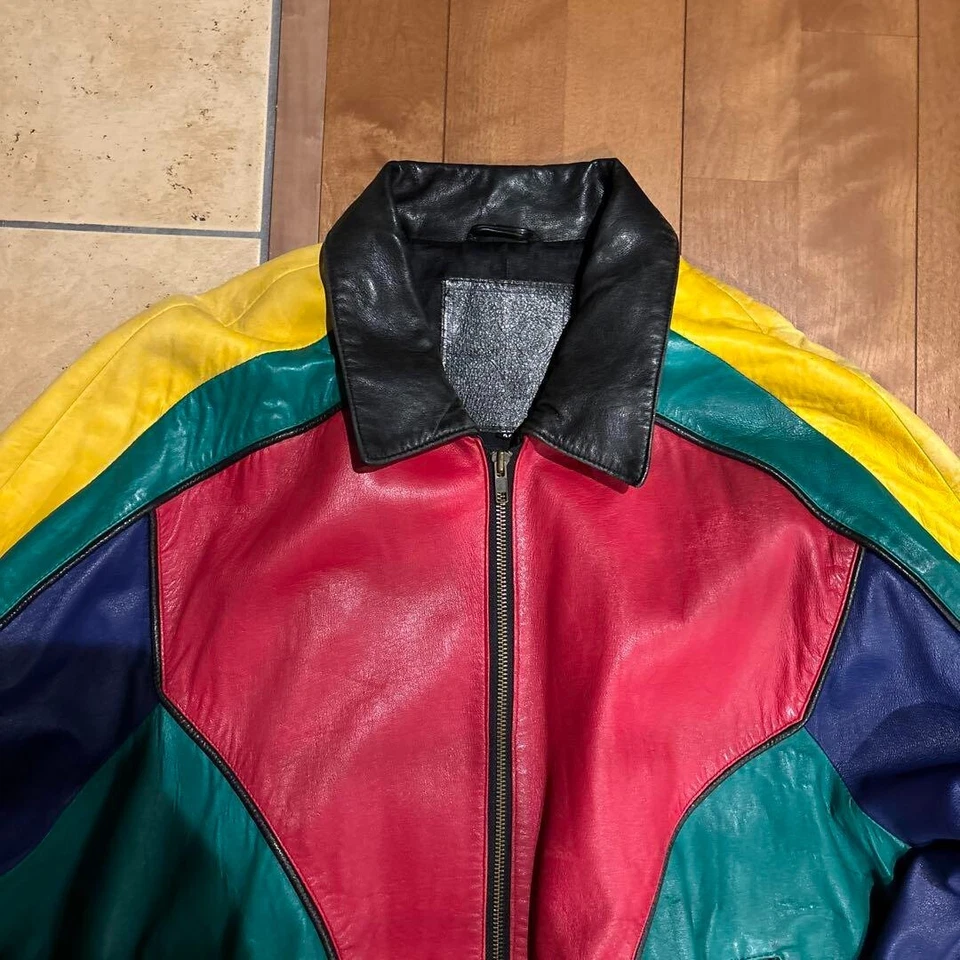 NORTH BEACH MICHAEL HOBAN 44 BOMBER Leather Jacket Vintage Size 44 from Japan - Image 2 of 4