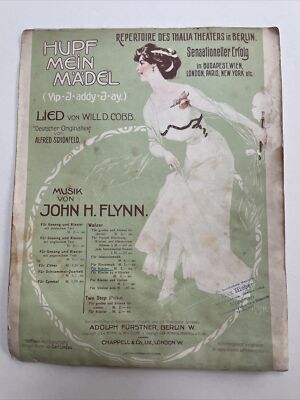 Hupf Mein Mädel Cobb Flynn alte Noten Blätter Walzer Klavier Piano um 1920