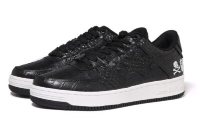 Size 11 - A Bathing Ape Neighborhood x Bapesta Black Crocodile