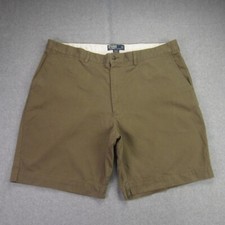 Polo Ralph Lauren Shorts Mens 42 Olive Green Cotton Flat Front Chino Prospect