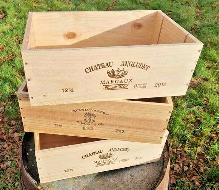 12 Half Bottle Size Wooden Wine Box Crate For Vintage Shabby Chic Home  Storage | Ebay