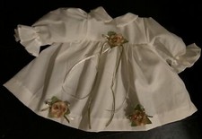 Puppenmode  Kleid / Oberteil , Beige-3 Blumen,  50 cm