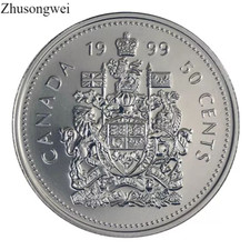1999 Canada 50 Cents Single Coin from Mint Roll Wrap - Free shipping