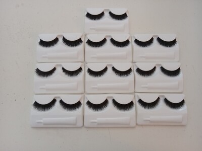 EYE LASHES Fake Long Black 10 Pairs for Women or even Dolls NEW