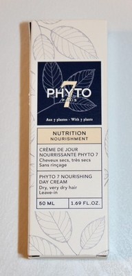 NIB Phyto 7 Nourishing Day Cream Leave-In for Dry or Very Dry Hair 1.69 fl oz