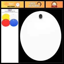 100 Pack 2" Round Plastic Tags - Waterproof Heavy Duty Tear-Resistant ID Tags