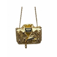 Moschino Gold Jacket-Inspired Leather Crossbody Bag