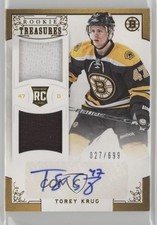 2012-13 Panini Rookie Anthology Treasures 27/699 Torey Krug #105 Auto 0o5t