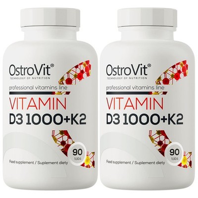 VITAMIN D3 1000 IU + K2 - 90-180 Tablets   Bones Teeth Muscles Immune System