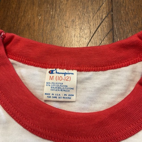 Vtg 80s Mac Tools Graphic TShirt Champion Ringer USA Youth M - Picture 7 of 9