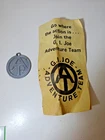 Vintage G.I. Joe Adventure Team Membership Insert & Gray Emblem Hasbro 1970s A8