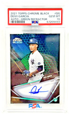 2021 Topps Chrome Black Green Refractor Deivi Garcia RC Auto /99 PSA 10