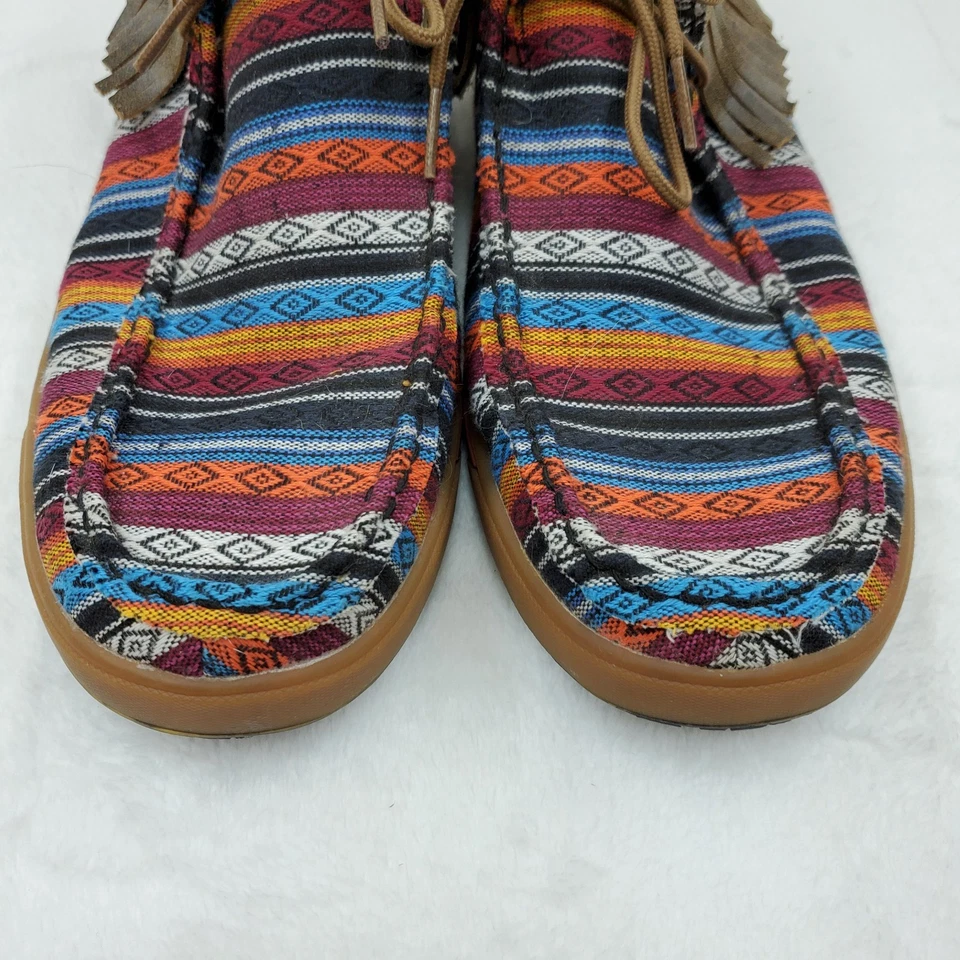 Twisted X Shoes Women's Size 10M Multicolor Serape Fringe Chukka Bootie WCA0021 - Image 4 of 4