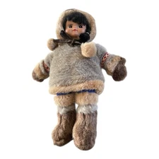 Vintage Alaskan Yupik Eskimo Tribe Collector Doll from Alaska