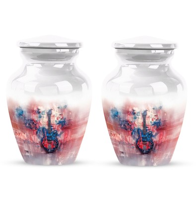 Guitar Urns 3Inch Set Of 2 for Human Ashes Memorial for Human Remains