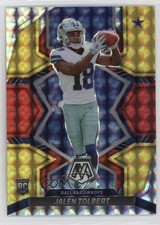 2022 Mosaic Rookies Choice Fusion Red & Yellow Prizm 75/80 Jalen Tolbert 0c6