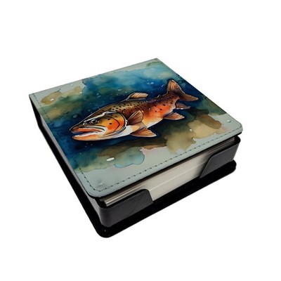 Brown Trout PU Leather Note Paper Holder DAC2777NT4