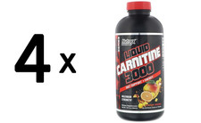 4 x Nutrex Liquid Carnitine 3000, Orange Mango - 480 ml. (41,64 EUR/L)
