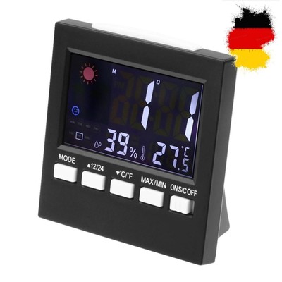 LCD Digital Thermometer Hygrometer Weather Station Tester Clock