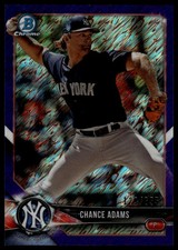 2018 Bowman Chrome #BCP208 Chance Adams Prospects Purple Shimmer Refractor #/655