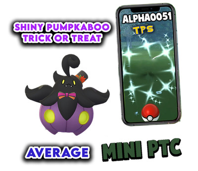 Pokemon Shiny Pumpkaboo Trick or Treats Average size Mini P T C 80k +