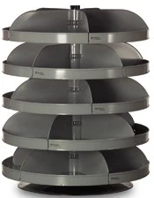 Durham 1205-95, 28" Diameter Rotabin with 5 Shelves, 2,500lbs Capacity