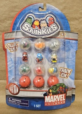Squinkies Marvel Series 1 Figure Set w/ 12 Characters + Mystery Balls -2011 Blip