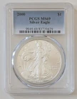 2000 SILVER EAGLE 1 OUNCE SILVER COIN PCGS MS69 SKU 9949.69/83739429