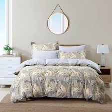 Soft Paisley 3-Piece 100 Cotton Bedding Set: Duvet Cover and Two Pillow Shams