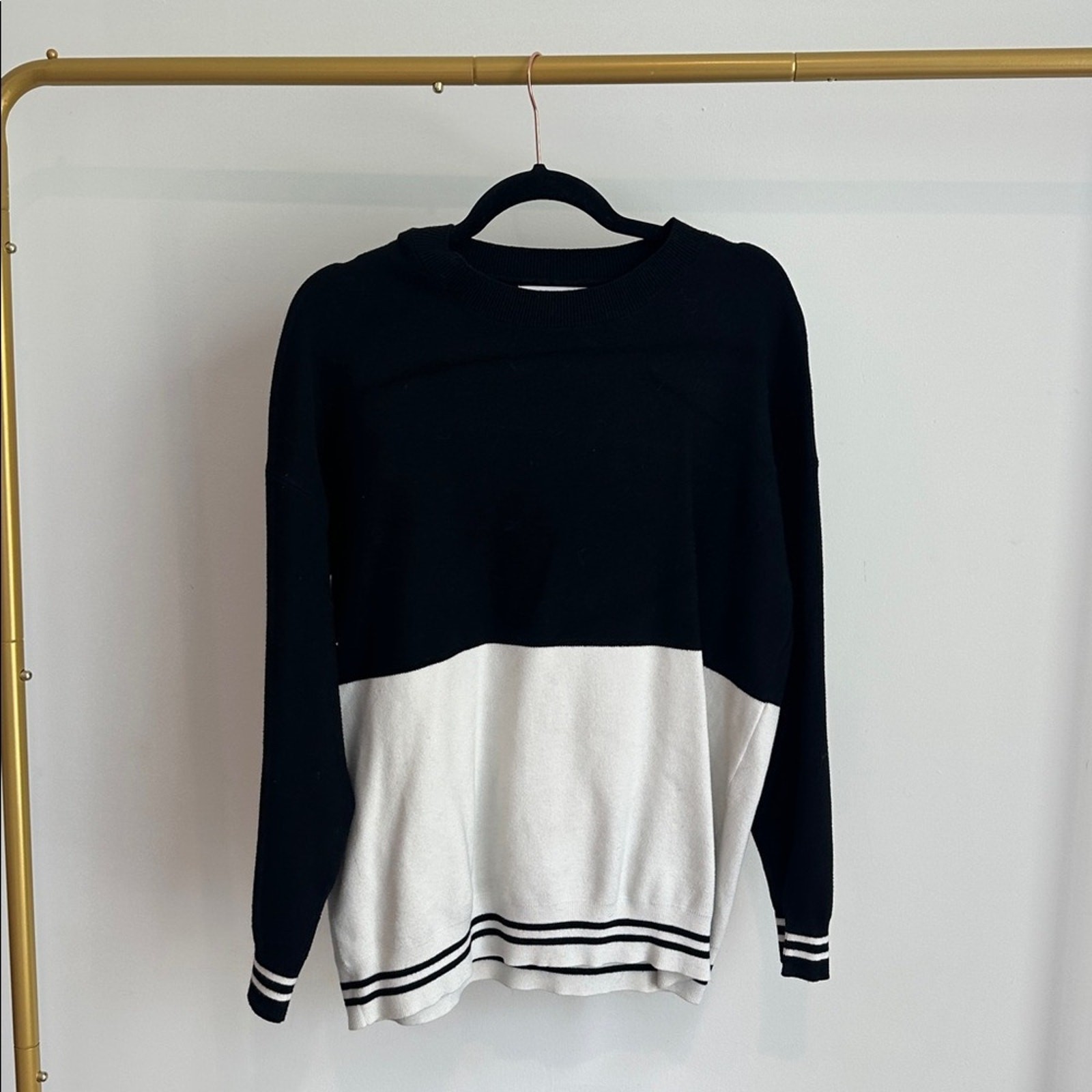 Mango Black and White Women's Sweater