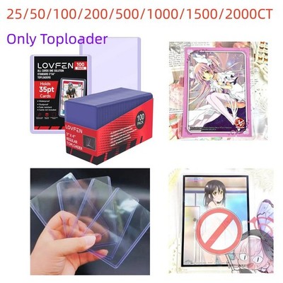 25/100/200/1000CT 3''X4'' Rigid Toploader für 35pt Pokémon Yugioh Kartenhüllen
