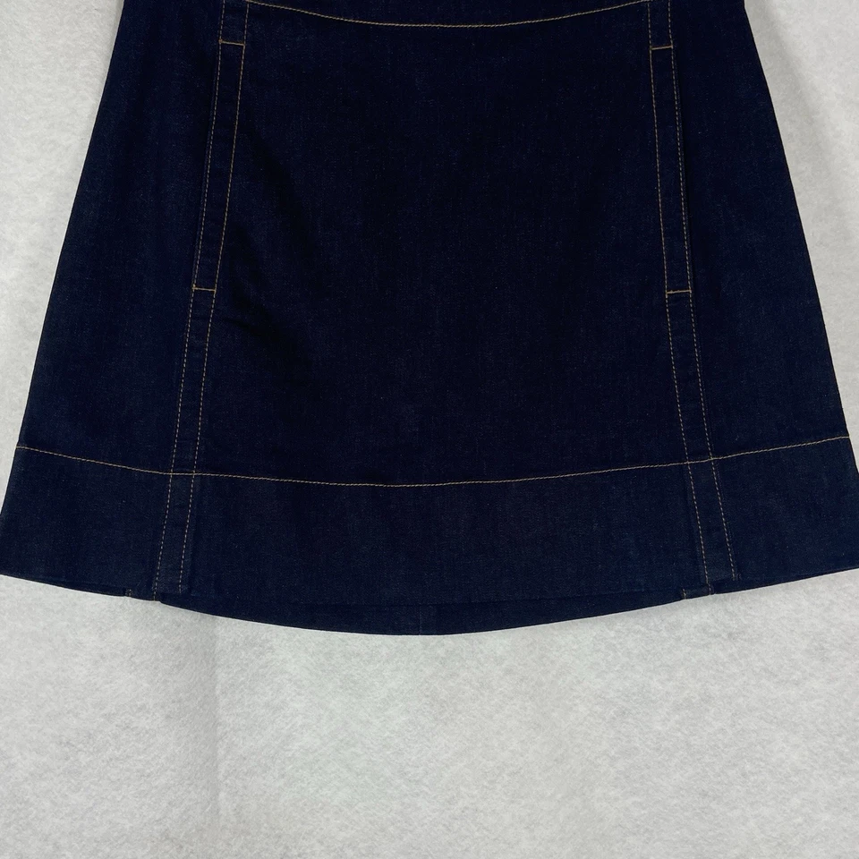 Kate Spade New York Skirt Women’s 14 Blue A-Line Mini Denim Cotton - Image 3 of 4