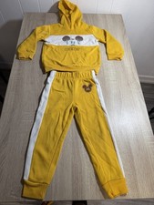 Disney Junior Mickey Mouse Size 3T Sweat Suit Outfit Yellow And White