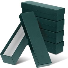 Teling 4 Pcs Coin Storage Box 2x2inch Flip 9 x 2 x 2 inches, Dark Green