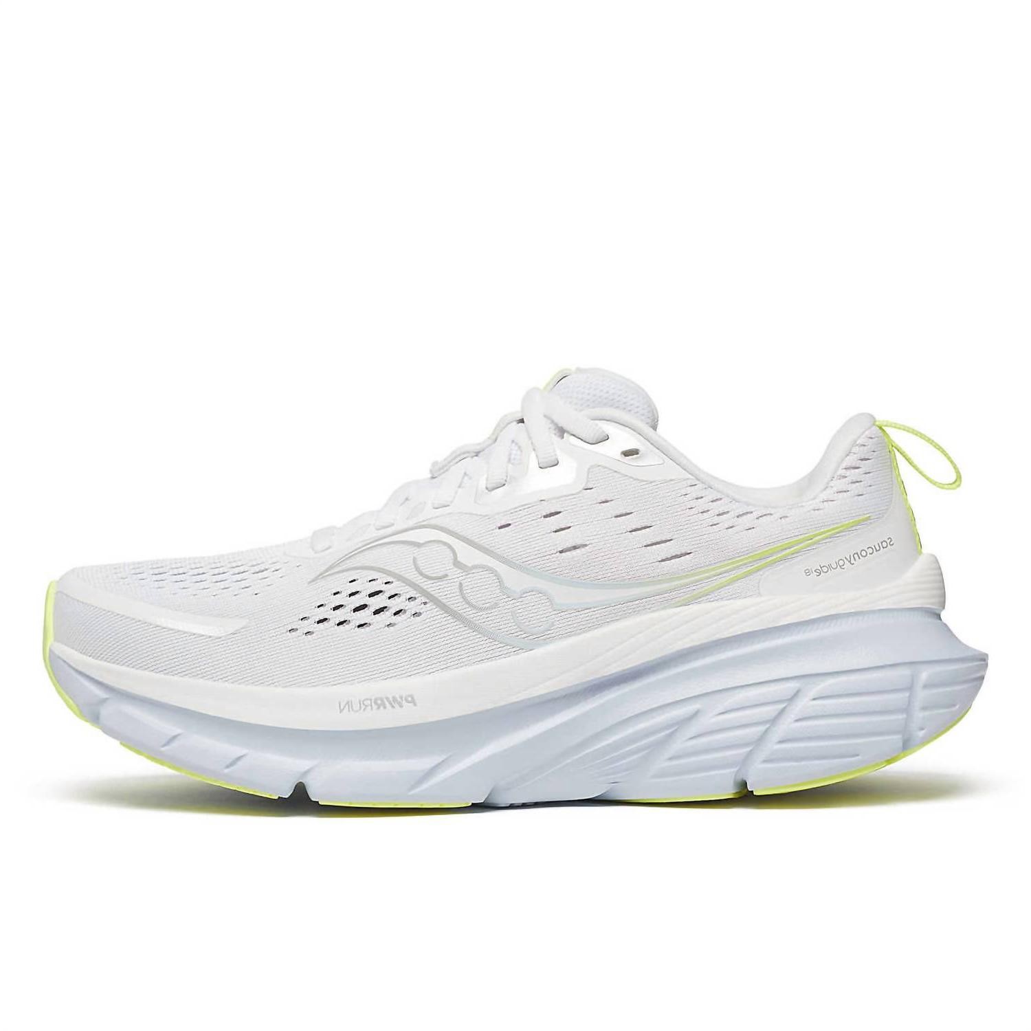 Saucony Women's Guide 18 Running Shoe White/ice Melt