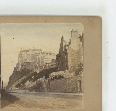 Edinburgh Castle Scotland Stereoview c1860