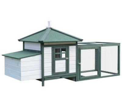 Hühnerstall aus Holz mit Nistkasten & Auslauf - Outdoor Hühnerhaus für Hinterhof