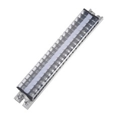 Barrier Terminal Strip Block 660V 15A Dual Rows 20P DIN Base Screw Connector